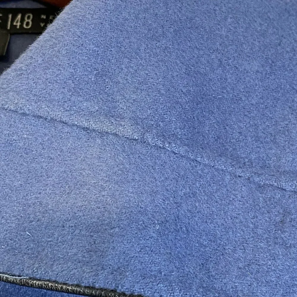 Lafayette 148 Women’s Angora and Wool Blazer Size 4 Button Front Blue